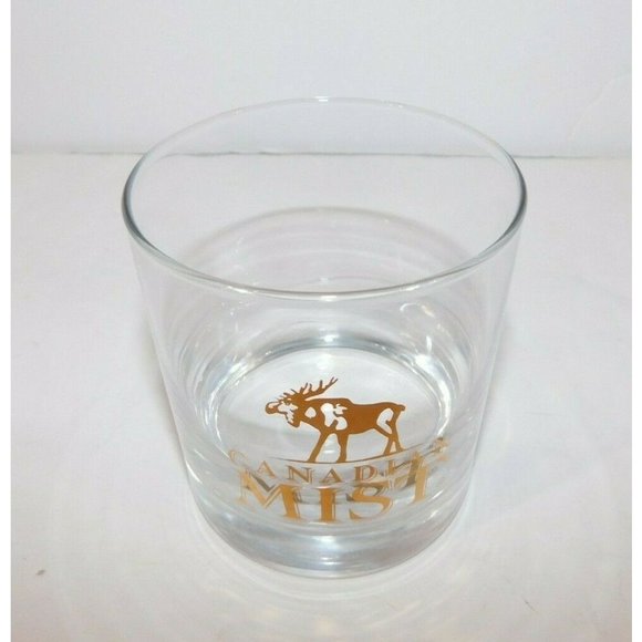 Set 3 Canada Mist Rye Whiskey Gold Transfer MOOSE Low Ball Tumbler Glasses NEW - Picture 3 of 5